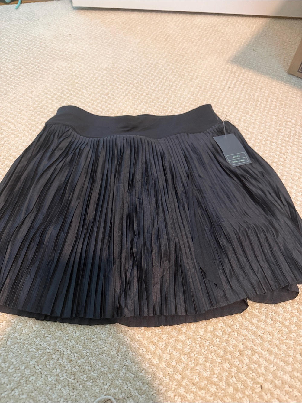 Unbranded Kids Pleated Black Skirt with Elastic Waistband
